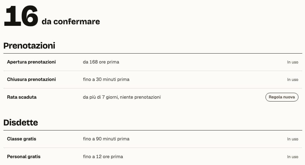 Il gestionale di 21Lab, le regole della palestra scritte in italiano semplice